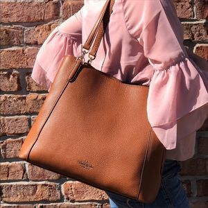 Kate Spade soft pebbled leather shoulder bag